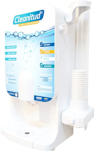 distributeur bain de bouche au travail